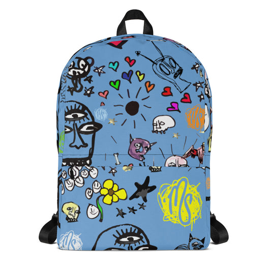 Art All Over Blue Backpack