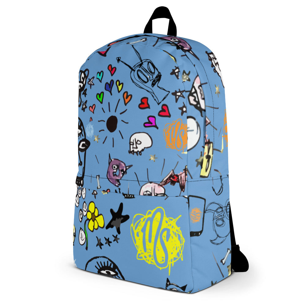 Art All Over Blue Backpack