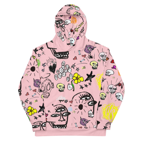 Art All Over Pink Hoodie