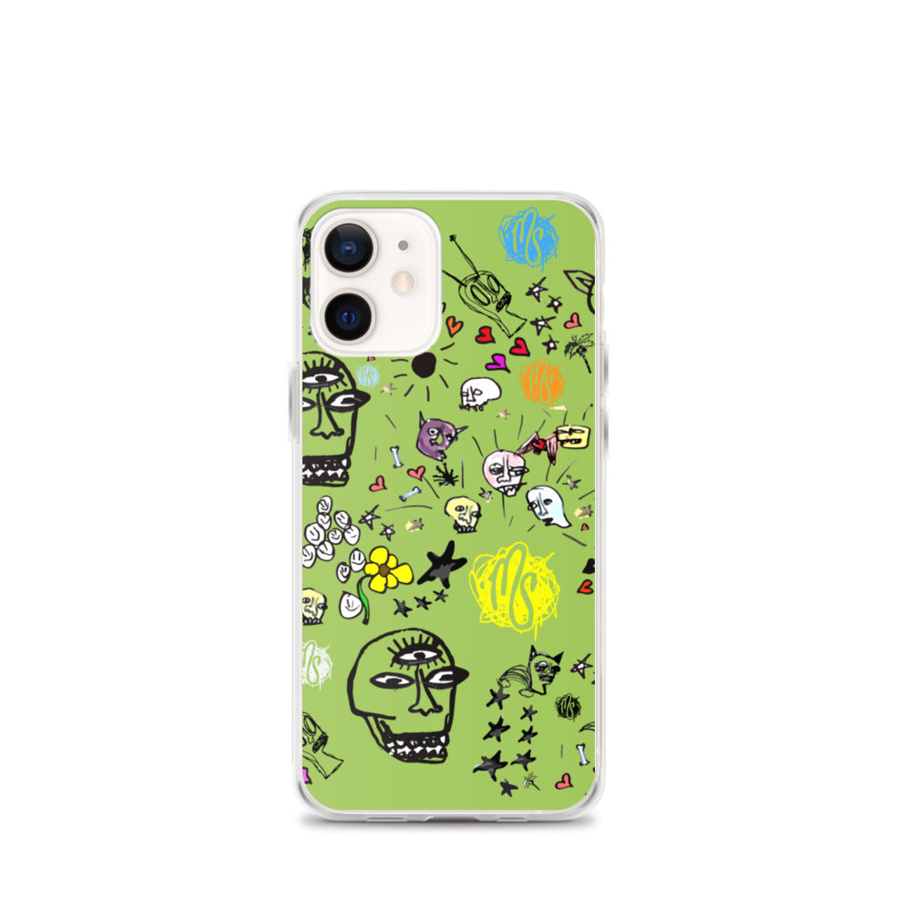 Art All Over Green iPhone Case