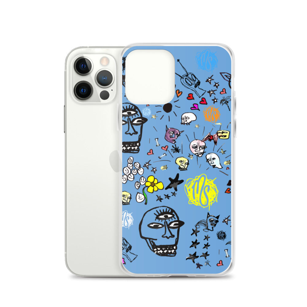 Art All Over Blue iPhone Case