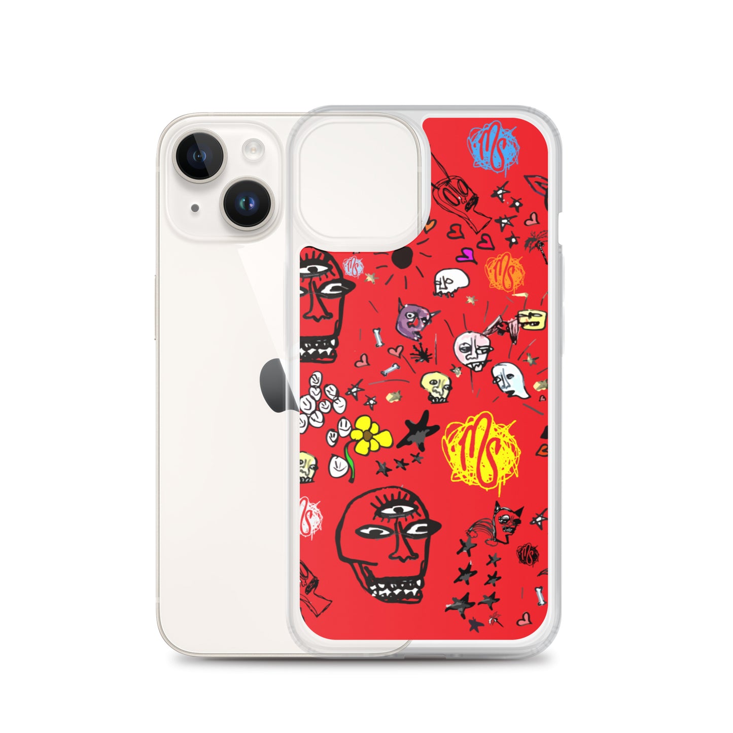 Art All Over Red iPhone Case