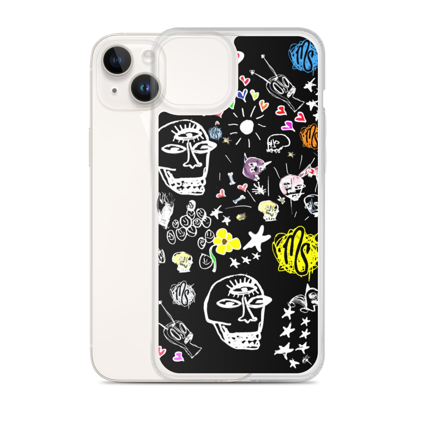 Art All Over Black iPhone Case
