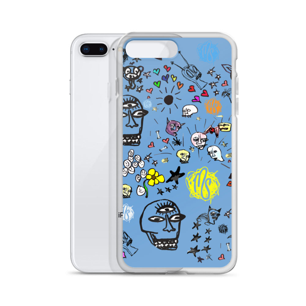 Art All Over Blue iPhone Case