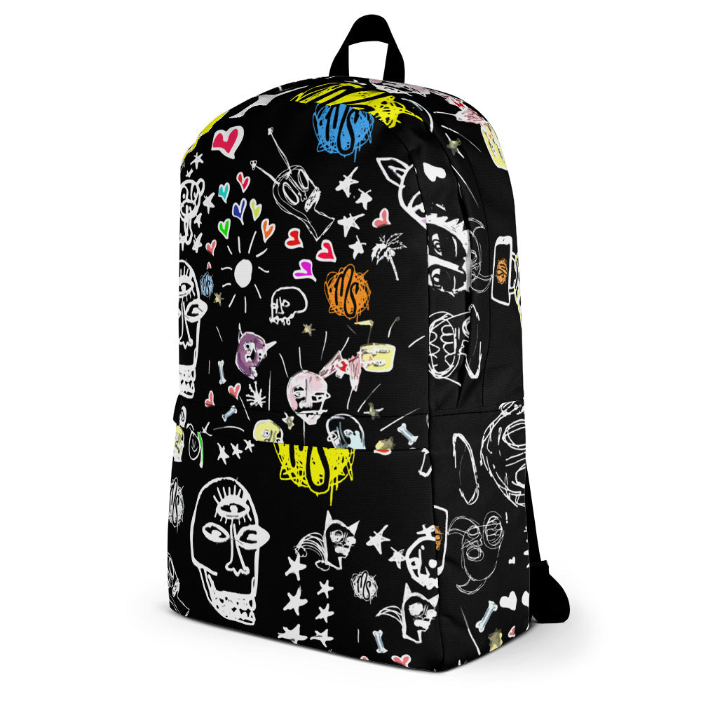 Art All Over Black Backpack