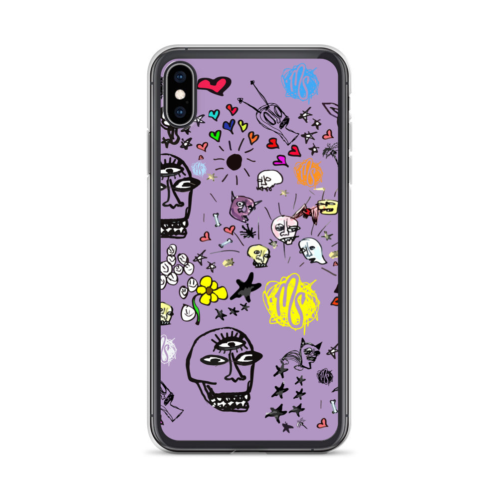 Art All Over Purple iPhone Case