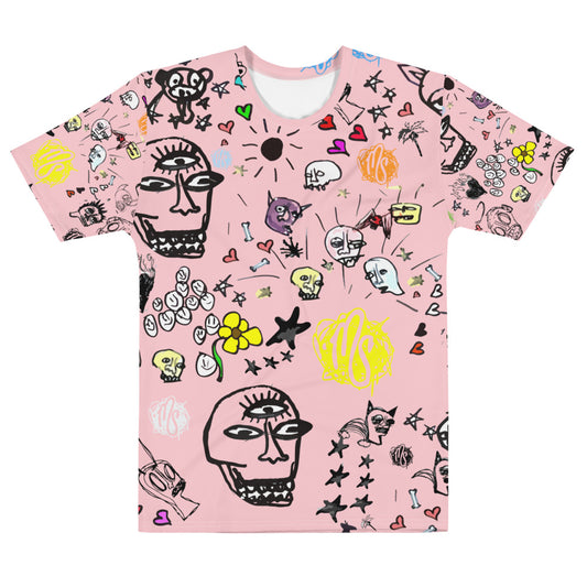 Art All Over Men's Pink T-shirt