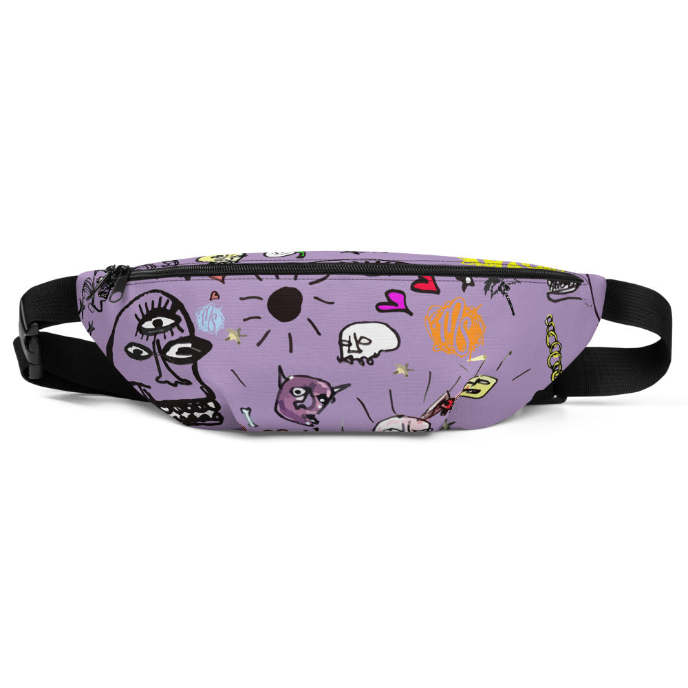 Art All Over Purple Fanny Pack