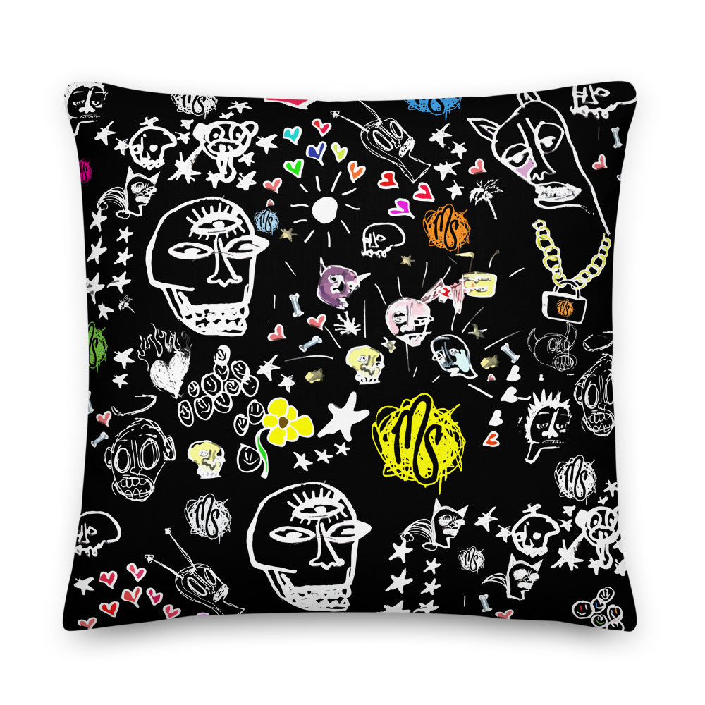 Art All Over Premium Black Pillow