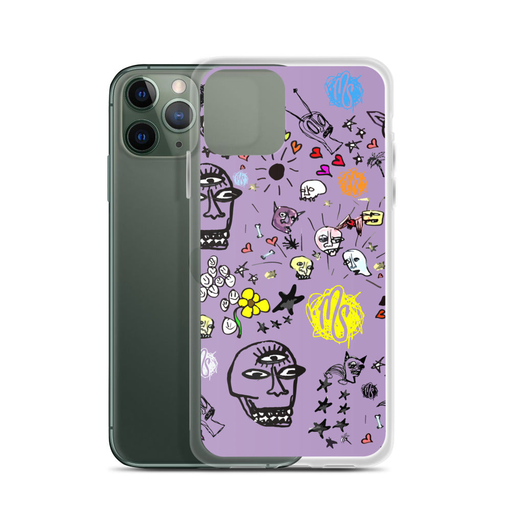 Art All Over Purple iPhone Case