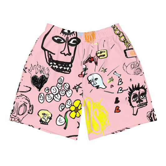 Art All Over Men's Pink Shorts