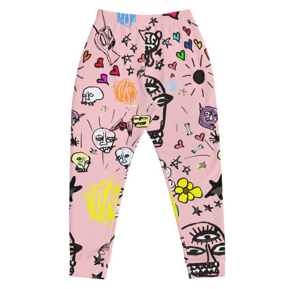 Art All Over Men's Pink Joggers