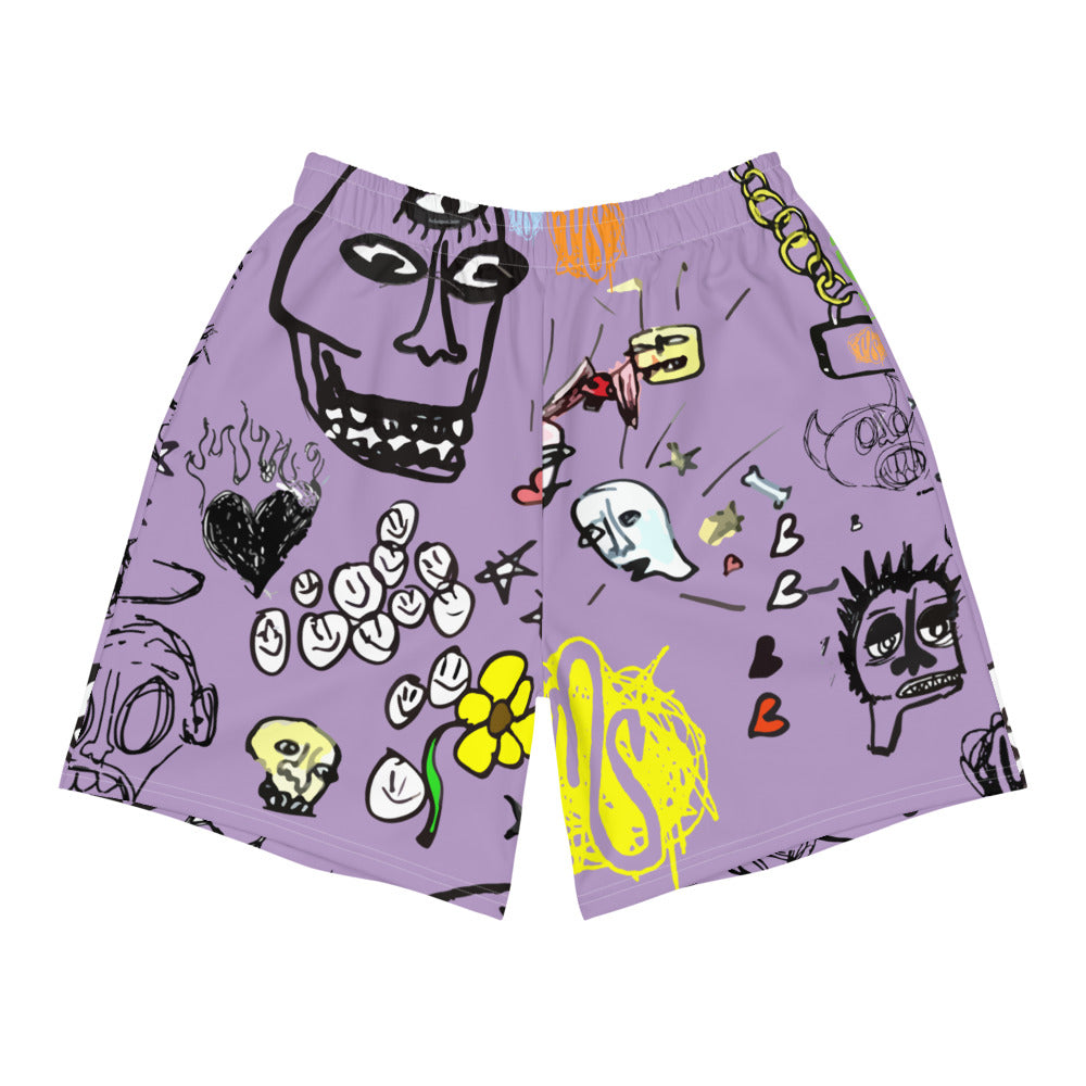 Art All Over Men's Purple Shorts