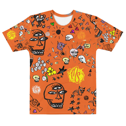 Art All Over Men's Orange T-shirt