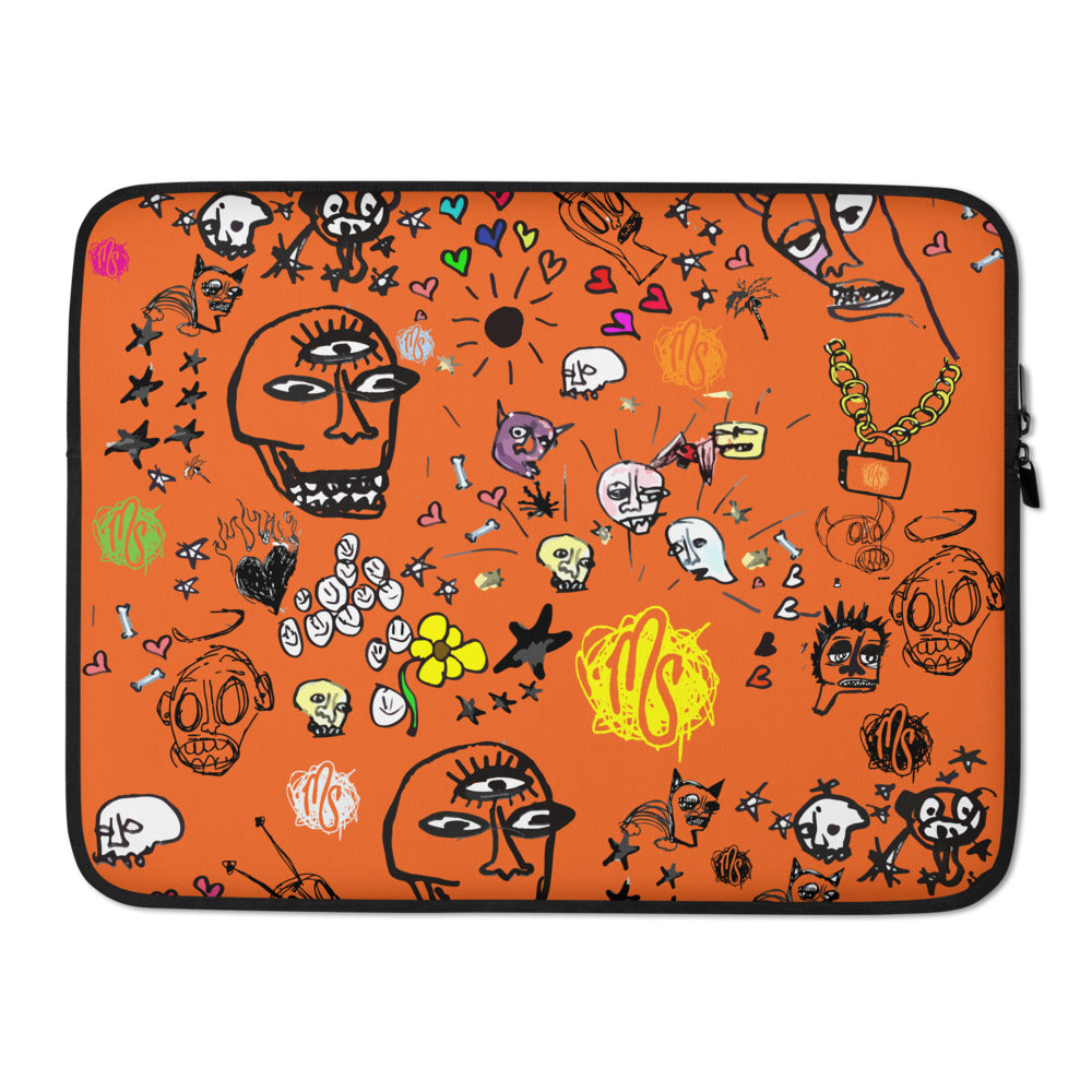 Art All Over Orange Laptop Sleeve