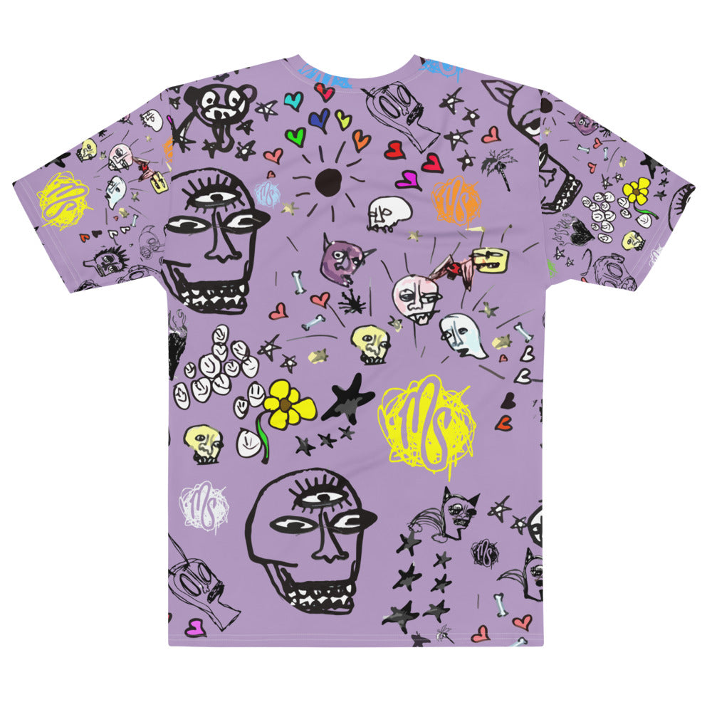 Art All Over Men's Purple T-shirt