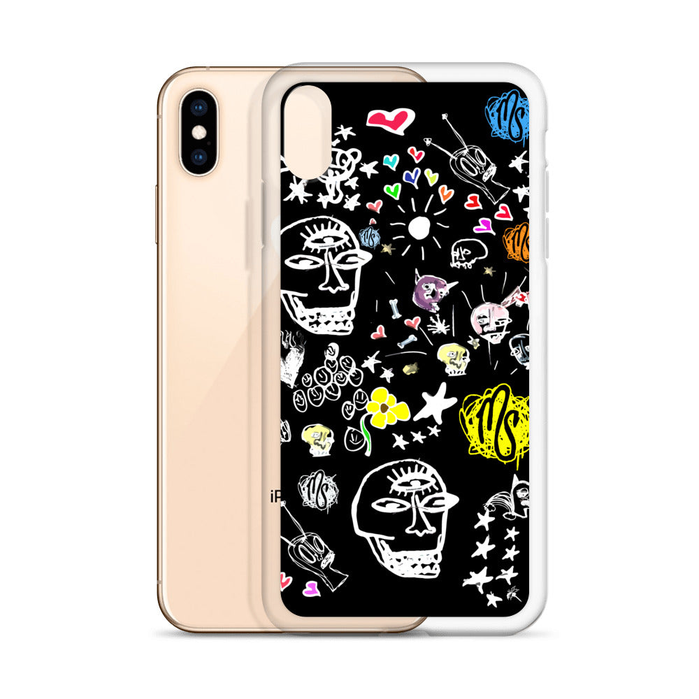 Art All Over Black iPhone Case